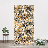 Aperturee - Aperturee Abstract Leopard Zebra Print Birthday Rectangle Backdrop